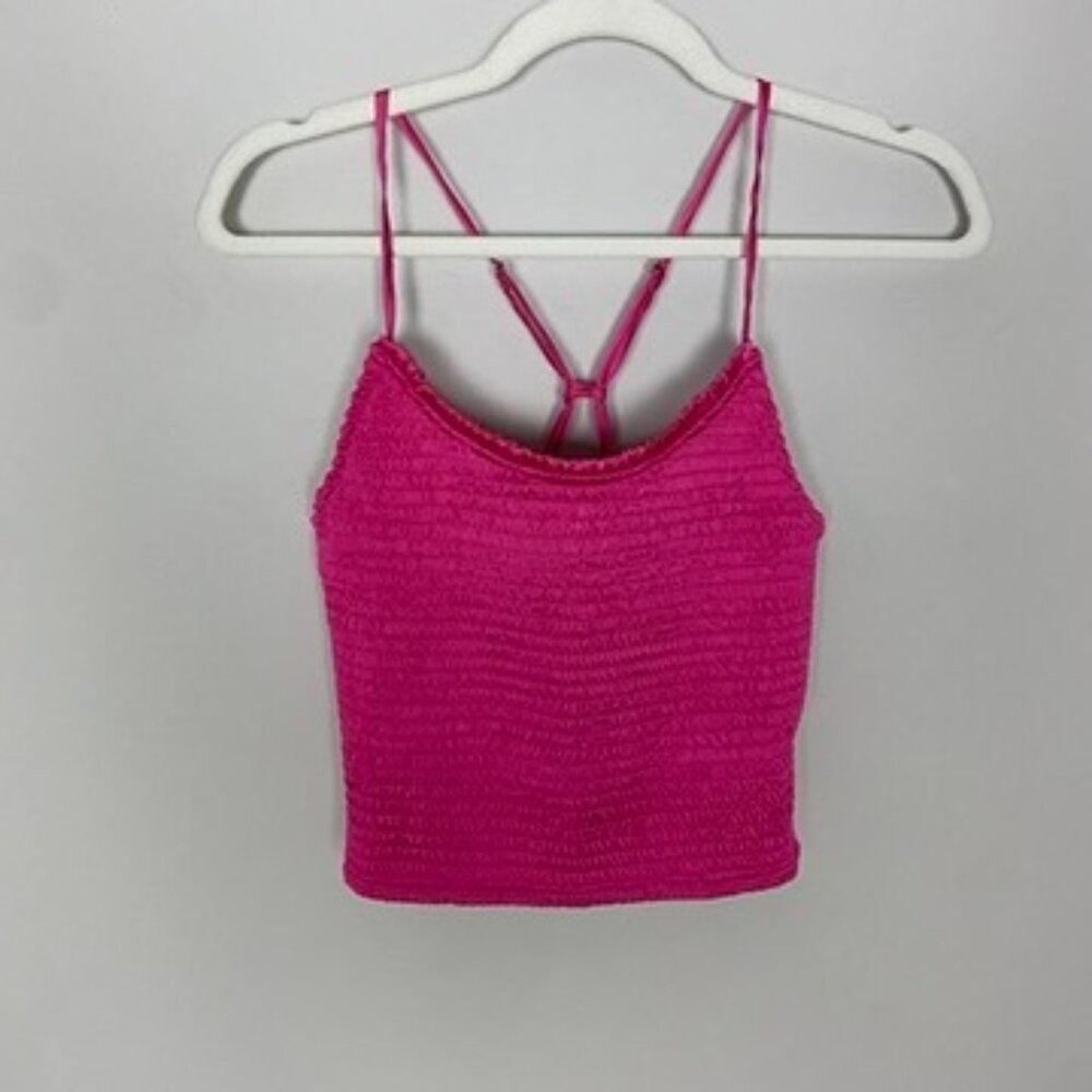 Free People Right On Time Cami Intimately Pink Sleeveless Tank Top Smocked